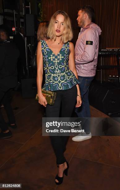 Tess Ward attends the launch of the new Cafe Nespresso Soho on July 11, 2017 in London, England.