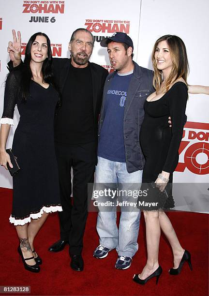 John Paul Dejoria , Adam Sandler and Jackie Sandler arrive at Sony Pictures Premiere of "You Don't Mess With the Zohan" on May 28, 2008 at Grauman's...