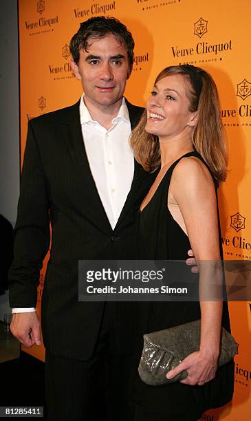 Actors Lisa Martinek and Giulio Ricciarelli arrive for the Prix Veuve Clicquot for Entrepreneur of the Year 2008 awards ceremony at Munich Royal...