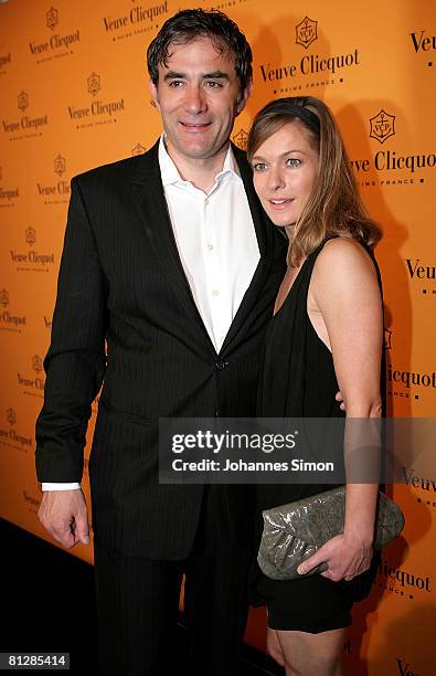 Actors Lisa Martinek and Giulio Ricciarelli arrive for the Prix Veuve Clicquot for Entrepreneur of the Year 2008 awards ceremony at Munich Royal...