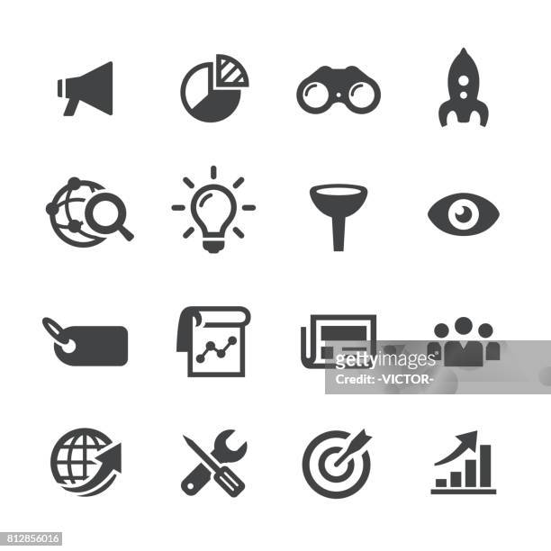 marketing icons-acme series - zielgruppe stock-grafiken, -clipart, -cartoons und -symbole