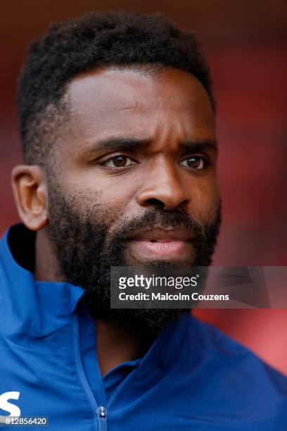 Darren Bent of Derby County looks on during the pre-season friendly between Kidderminster Harriers and Derby County at Aggborough Stadium on July 11,...