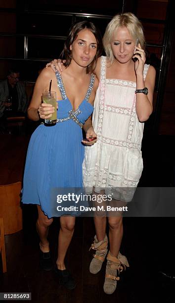 Marina Hanbury and Sophia Hesketh attend the Roberto Cavalli Dinner & Wine Launch Party, at Automat on May 29, 2008 in London, England.