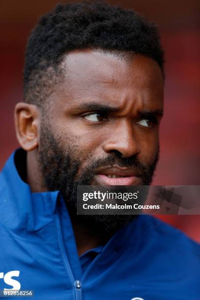 Darren Bent of Derby County looks on during the pre-season friendly between Kidderminster Harriers and Derby County at Aggborough Stadium on July 11,...