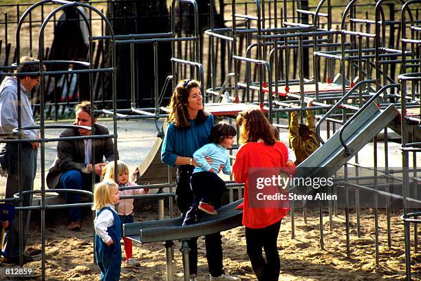 Caroline Kennedy and daughter Rose in Central Park, New York City, March 2, 1991.