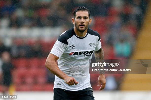 Bradley Johnson of Derby County during the pre-season friendly between Kidderminster Harriers and Derby County at Aggborough Stadium on July 11, 2017...