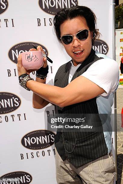 Actor Carlos Ramirez with Nonni's Biscotti at the Kari Feinstein MTV Movie Awards Style Lounge Day 1 at a private residence on May 29, 2008 in Los...