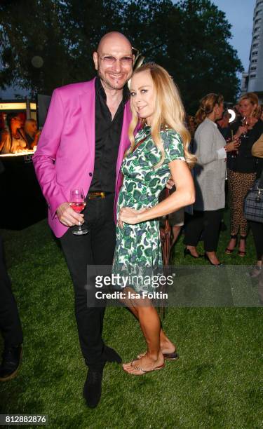 German actress Jenny Elvers and German presenter Ralph Morgenstern during the 'True Berlin' Hosted By Shan Rahimkhan on July 11, 2017 in Berlin,...