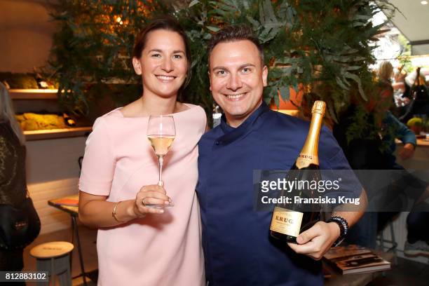 Marianne Klein and Tim Raue attend the 'Krug Kiosk' Event on July 11, 2017 in Hamburg, Germany.
