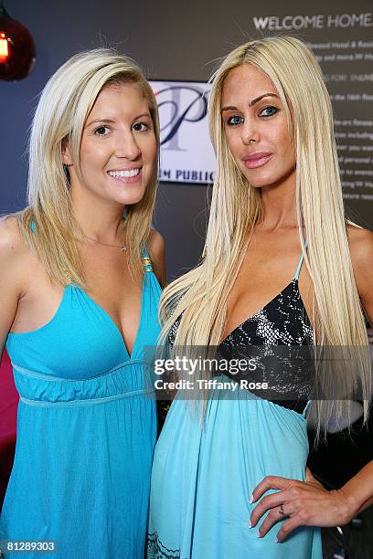 Melanie Segal and Actress Shauna Sand pose at Melanie Segal's Hollywood Platinum Lounge for the MTV Movie Awards Day One at The W Hotel on May 29,...