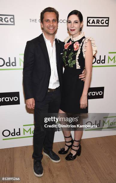 Harry Kargman and Jill Kargman attends The Cinema Society Hosts The Season 3 Premiere Of Bravo's "Odd Mom Out at the Whitby Hotel on July 11, 2017 in...