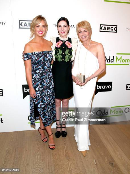 Abby Elliott, Jill Kargman and Joanna Cassidy attend The Cinema Society and Kargo host the season 3 premiere of Bravo's "Odd Mom Out" at the Whitby...