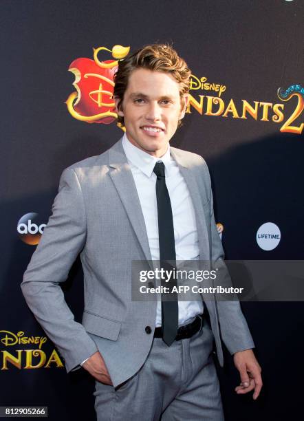 Actor Jedidiah Goodacre attends the Red Carpet Premiere Event for "The Descendants 2" at the Arclight Cinerama Dome, on July 11 in Hollywood,...