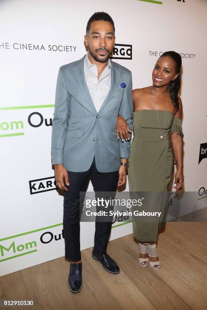 Charl Brown and Krystal Joy Brown attend The Cinema Society & Kargo host the Season 3 Premiere of Bravo's "Odd Mom Out" on July 11, 2017 in New York...