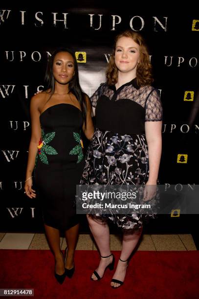 Actresses Sydney Park and Shannon Purser attend the 'Wish Upon' Atlanta screening at Regal Cinemas Atlantic Station Stadium 16 on July 11, 2017 in...