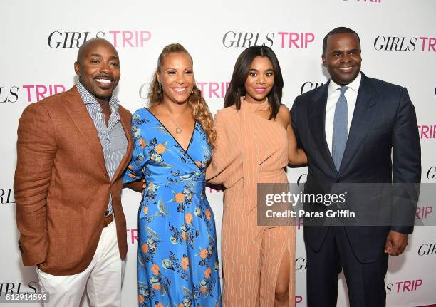 Will Packer, Heather Packer Packer, Regina Hall and Kasim Reed at "Girls Trip" Atlanta special screening at SCADshow on July 11, 2017 in Atlanta,...