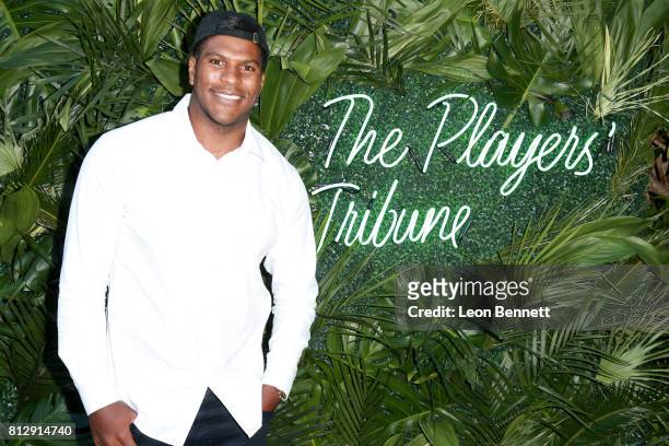 Player Julius Thomas attends The Players' Tribune Hosts Players' Night Out 2017 at The Beverly Hills Hotel on July 11, 2017 in Beverly Hills,...