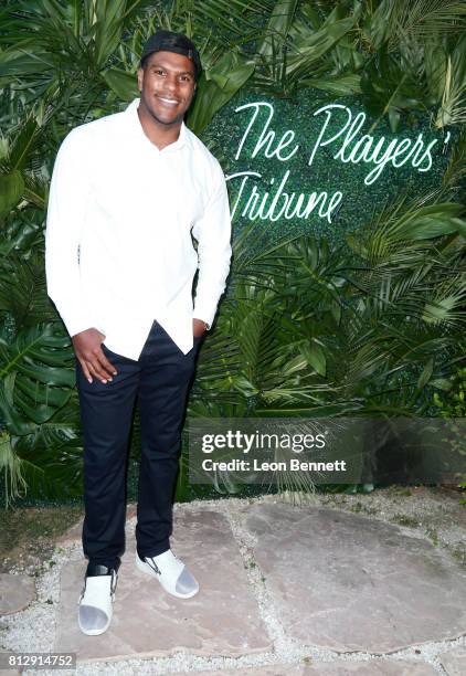 Player Julius Thomas attends The Players' Tribune Hosts Players' Night Out 2017 at The Beverly Hills Hotel on July 11, 2017 in Beverly Hills,...