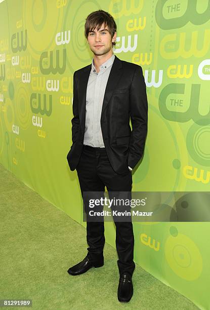 Actor Chace Crawford arrives at the 2008 CW Network Upfronts in Lincoln Center on May 13, 2008 in New York City.