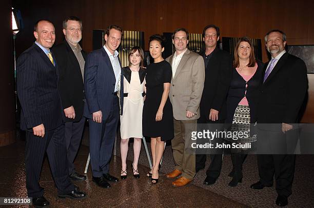 David W. Higgins, Producer, Michael Caldwell, Producer, Patrick Wilson, Ellen Page, Sandra Oh, Tom Ortenberg, Lionsgate president of theatrical...