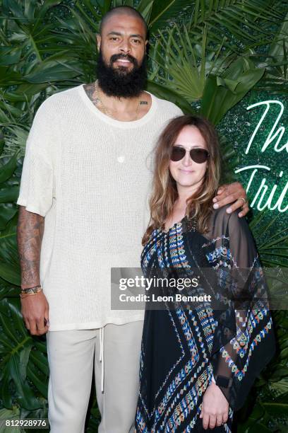 Player Tyson Chandler and Jaymee Messler attend The Players' Tribune Hosts Players' Night Out 2017 at The Beverly Hills Hotel on July 11, 2017 in...