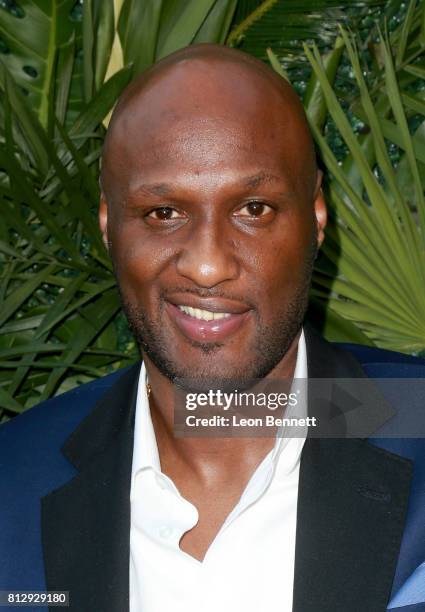 Player Lamar Odom attends The Players' Tribune Hosts Players' Night Out 2017 at The Beverly Hills Hotel on July 11, 2017 in Beverly Hills, California.