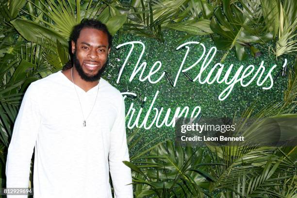 Player Richard Sherman attends The Players' Tribune Hosts Players' Night Out 2017 at The Beverly Hills Hotel on July 11, 2017 in Beverly Hills,...