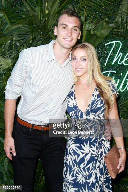 Player Sam Dekker and Olivia Harlan attend The Players' Tribune Hosts Players' Night Out 2017 at The Beverly Hills Hotel on July 11, 2017 in Beverly...