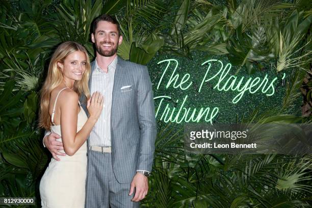 Kate Bock and NBA player Kevin Love attend The Players' Tribune Hosts Players' Night Out 2017 at The Beverly Hills Hotel on July 11, 2017 in Beverly...