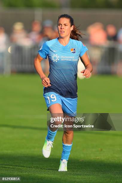 Sky Blue FC defender Kelley O'Hara during the first half of the National Womens Soccer League game between Sky Blue FC and FC Kansas City on July 08...