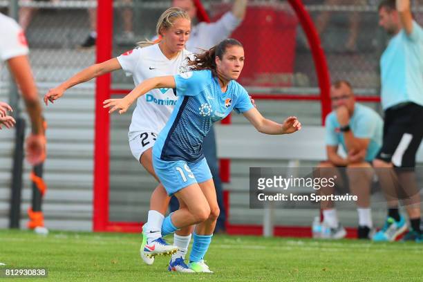 Sky Blue FC defender Kelley O'Hara during the first half of the National Womens Soccer League game between Sky Blue FC and FC Kansas City on July 08...