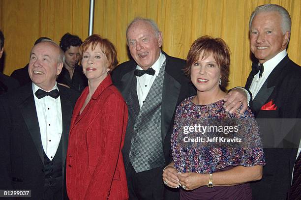 Actors-comedians Tim Conway, Carol Burnett, Harvey Korman, Vicki Lawrence and Lyle Waggoner of "The Carol Burnett Show"