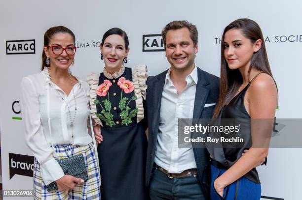 Dayssi Kanavos, Jill Kargman and Harry Kargman attend The Cinema Society and Kargo host the season 3 Premiere Of Bravo's "Odd Mom Out" at the Whitby...