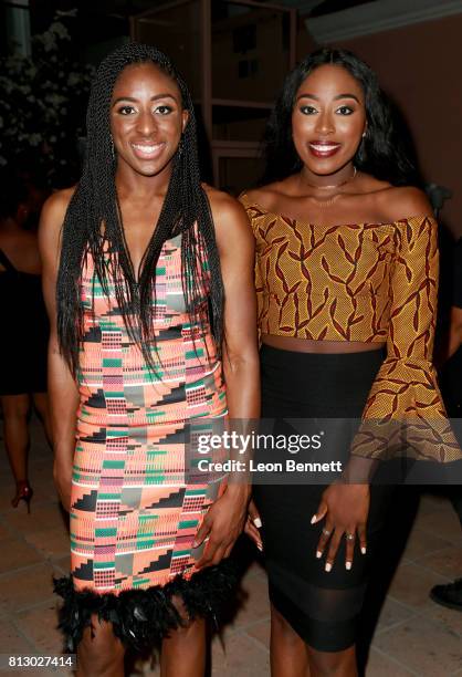 Player Nneka Ogwumike and Chiney Ogwumike attend The Players' Tribune Hosts Players' Night Out 2017 at The Beverly Hills Hotel on July 11, 2017 in...