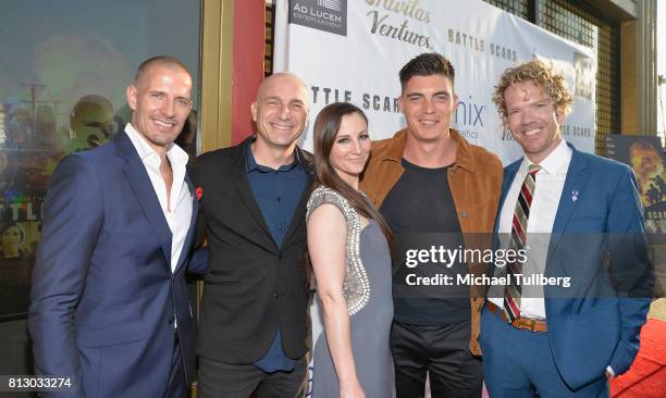 Producer Lane Carlson, director Danny Buday, actress/Producer Heather McComb, actor Zane Holtz, and executive producer George Young-Warner attend the...