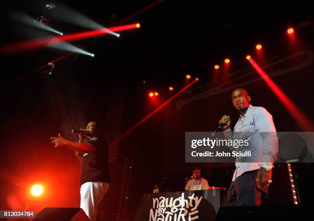 Kay Gee, Vin Rock and Treach of Naughty by Nature perform onstage at BODY at ESPYS at Avalon on July 11, 2017 in Hollywood, California.