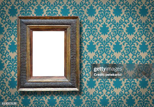 ornate picture frame (all clipping paths included) - hanging picture frame stock pictures, royalty-free photos & images