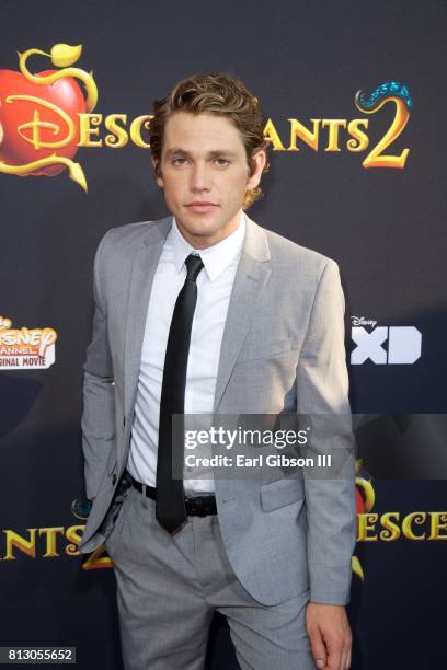 Jedidiah Goodacre attends the Premiere Of Disney Channel's "Descendants 2" at The Cinerama Dome on July 11, 2017 in Los Angeles, California.