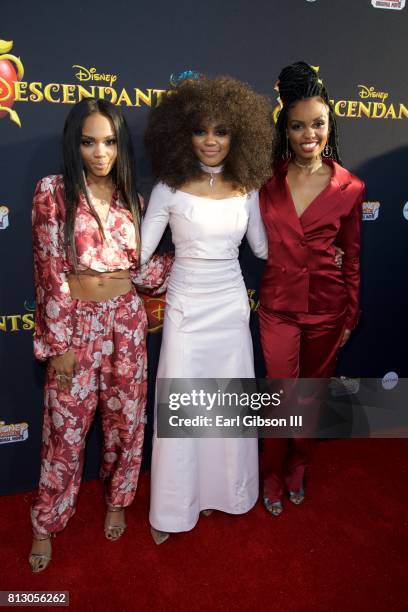 Sierra McClain, China Anne McClain and Lauryn McClain attend the Premiere Of Disney Channel's "Descendants 2" at The Cinerama Dome on July 11, 2017...