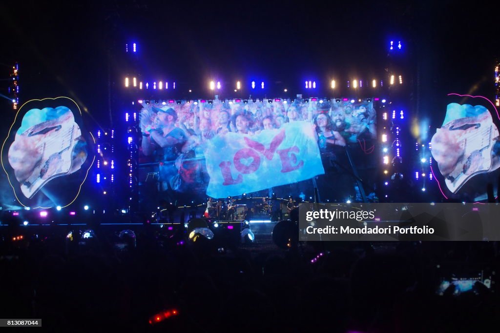Coldplay in concert in Milan