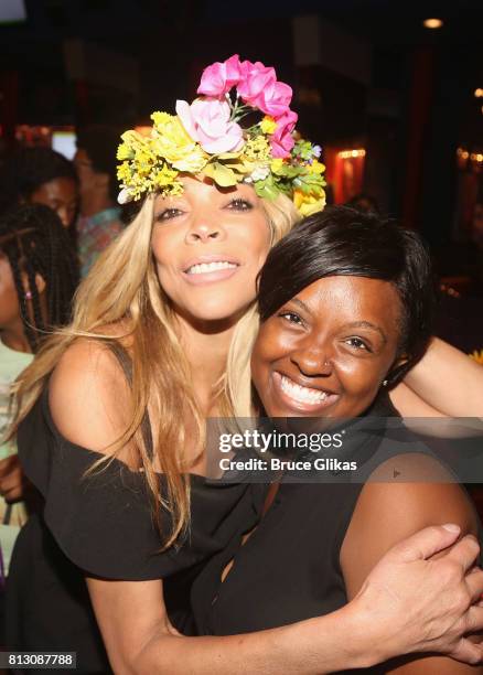 Wendy Williams poses with The Dusty Miller Floral Designer/Owner Natalie Tippett at a celebration for her Hunter Foundation Charity that helps fund...