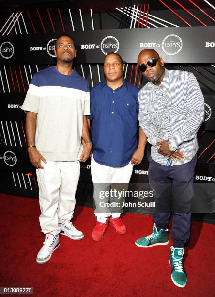 Kay Gee, Vin Rock and Treach of Naughty by Nature at BODY at ESPYS at Avalon on July 11, 2017 in Hollywood, California.