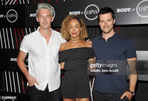Actors Sam Palladio, Chaley Rose and Nick Jandl at BODY at ESPYS at Avalon on July 11, 2017 in Hollywood, California.