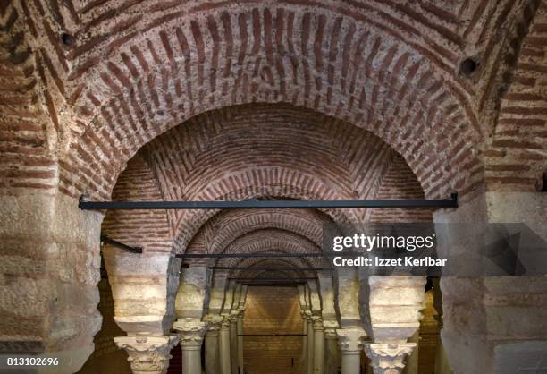 old byzantine cistern in carsamba neighbourhood, istanbul turkey - イスタンブル地下宮殿 ストックフォトと画像