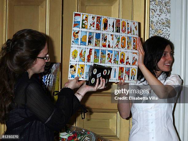 Childish game is pictured at the auction Art For Peace in support of Soleterre Strategie di Pace charity organization at the Hotel de Russie on May...