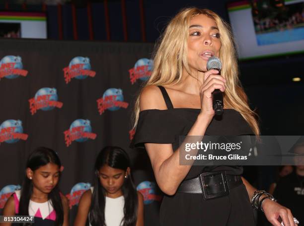 Wendy Williams give a speech at a celebration for her Hunter Foundation Charity that helps fund programs for families and youth communities in need...