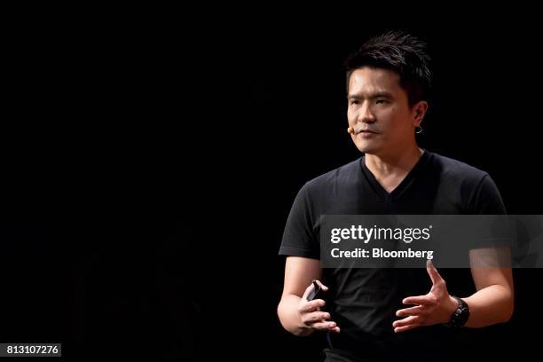 Min-Liang Tan, co-founder and chief executive officer of Razer Inc., speaks during the Rise conference in Hong Kong, China, on Wednesday, July 12,...