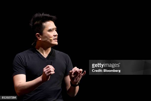 Min-Liang Tan, co-founder and chief executive officer of Razer Inc., speaks during the Rise conference in Hong Kong, China, on Wednesday, July 12,...