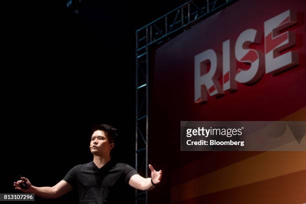 Min-Liang Tan, co-founder and chief executive officer of Razer Inc., speaks during the Rise conference in Hong Kong, China, on Wednesday, July 12,...