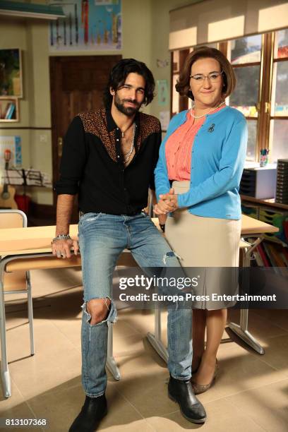 Carlos Santos and Ruben Cortada attend the presentation of TV serie 'Ella es tu padre' on July 11, 2017 in Navalcarnero, Spain.